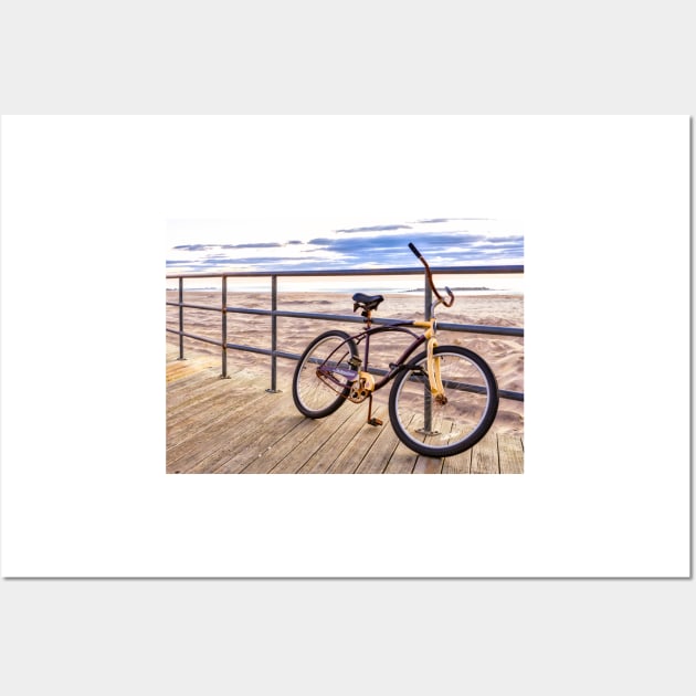 Bike on the Asbury Park Boardwalk Wall Art by jforno